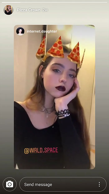 cum se descarcă măști instagram - coroană de pizza