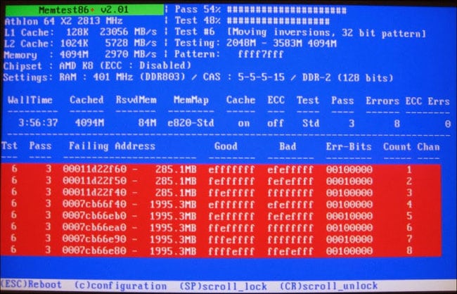 Verificarea RAM cu utilitatea MemTest86