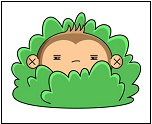 Maimuță în tufele de Aloe