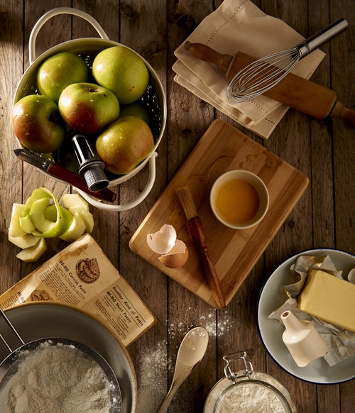 Idei foto de toamnă pentru Instagram - mere de aranjament în bucătărie