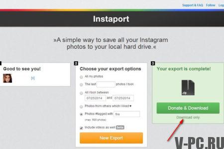 cum să descărcați gratis fotografiile de pe instagram